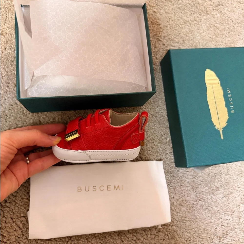 Buscemi Kids Red Sneakers! NWB